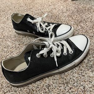 Black sparkle converse